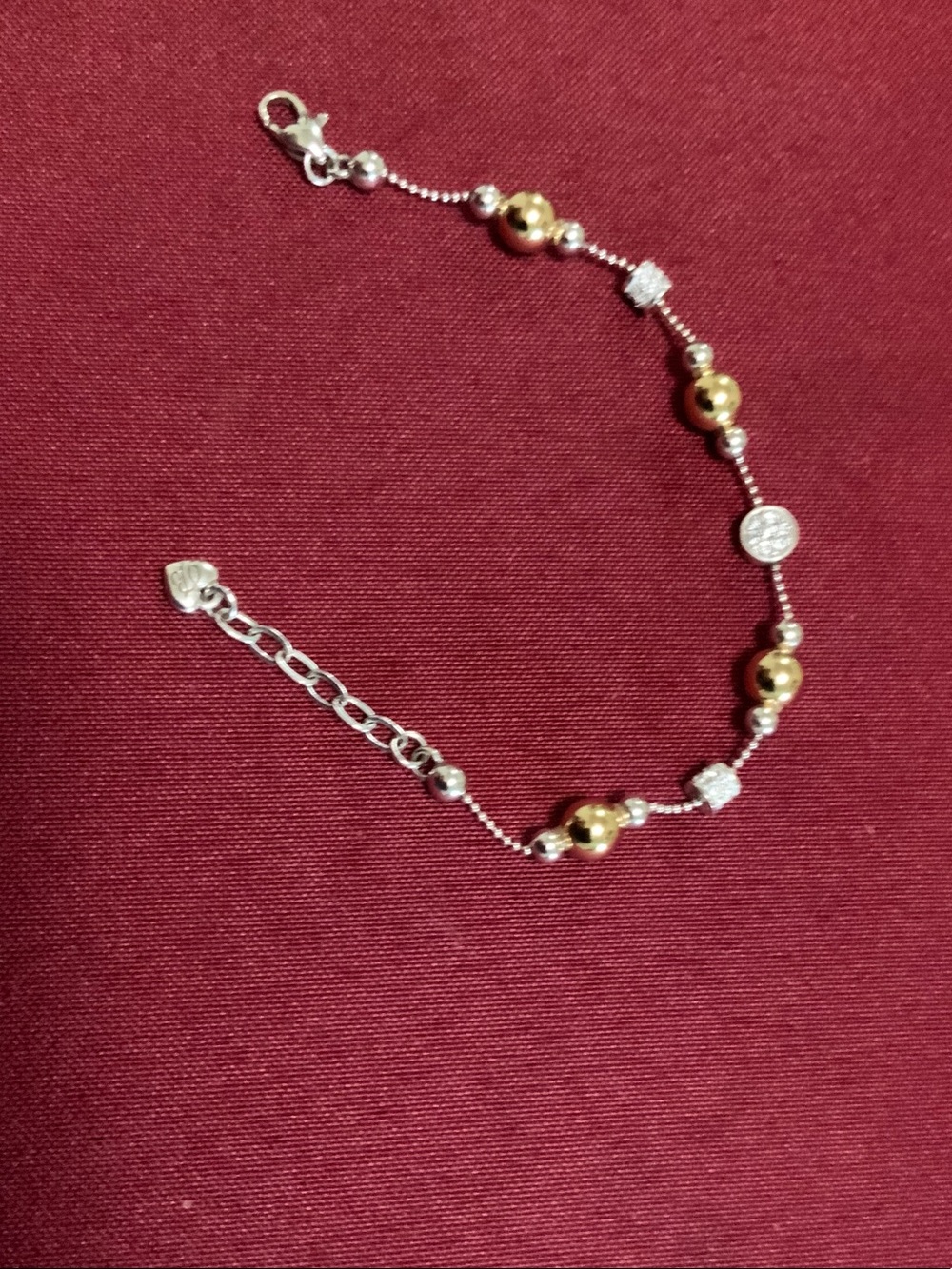 Brighton Collectibles Two-Tone Gold & Silver Beaded Women's Bracelet -